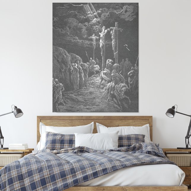 Lienzo Gustave Doré - Matt 27C The Crucifixion of Jesus  (Insitu(Dormitorio))