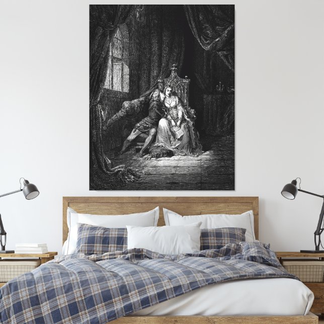 Lienzo Gustave Doré - Paolo Malatesta y Francesca  (Insitu(Dormitorio))