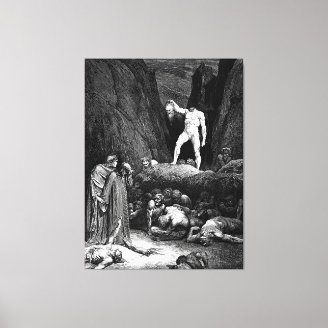 Lienzo Gustave Doré - Virgil and Dante Meet Bertram dal B (Anverso)