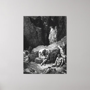 Lienzo Gustave Doré - Virgilio reprende a Dante