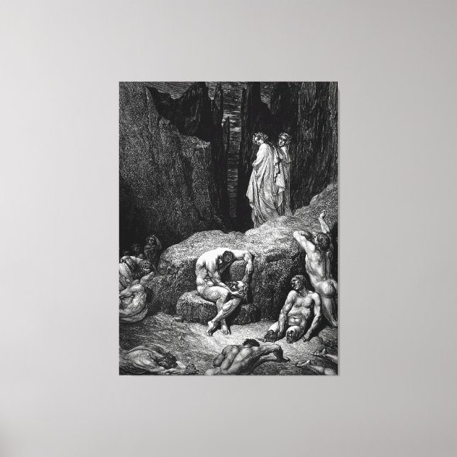 Lienzo Gustave Doré - Virgilio reprende a Dante (Anverso)