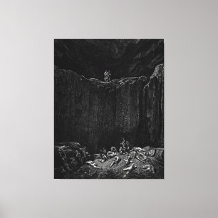 Lienzo Gustave Doré - Virgilio y Dante en el que sembrado