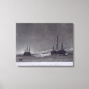 Lienzo H.M. transporta Hecla & Griper en el puerto invern