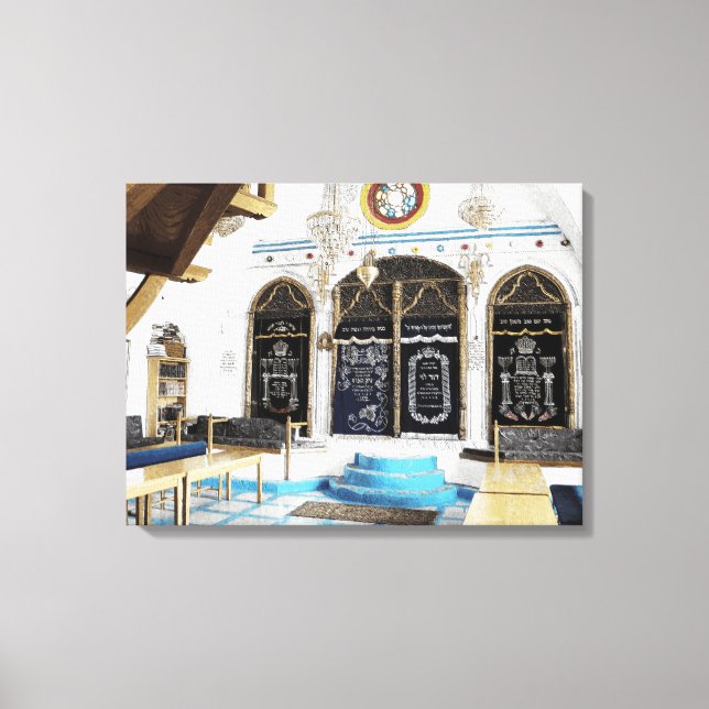 Lienzo Ha-Ari Sepahrdi Shul - Tzfat (Anverso)