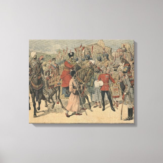 Lienzo Habibullah Kahn Emir de Afganistán (Anverso)