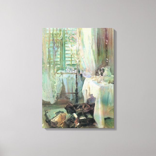 Lienzo Habitación de hotel de John Singer Sargent (Anverso)