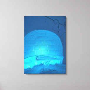 Lienzo Habitación Igloo en Hotel de Glace, Quebec, Canadá