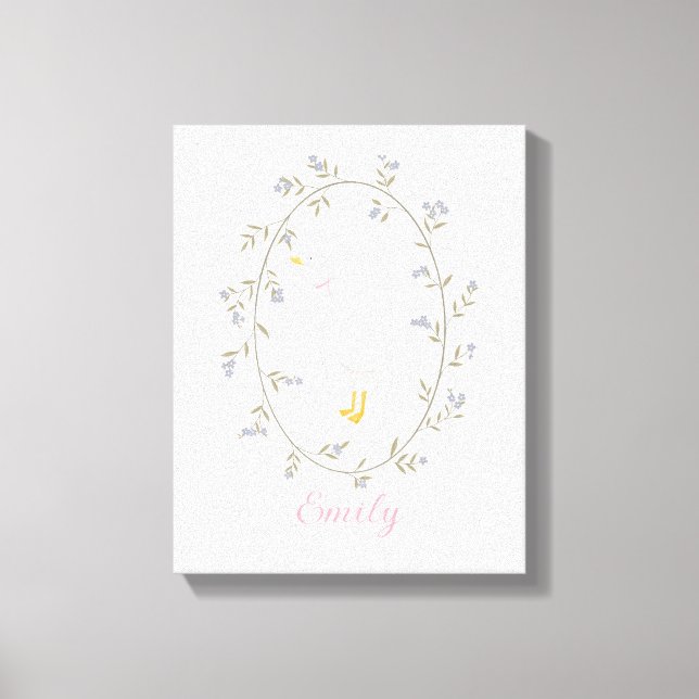 Lienzo Habitación Infantil de Ganso en Acuarela Sala de N (Anverso)