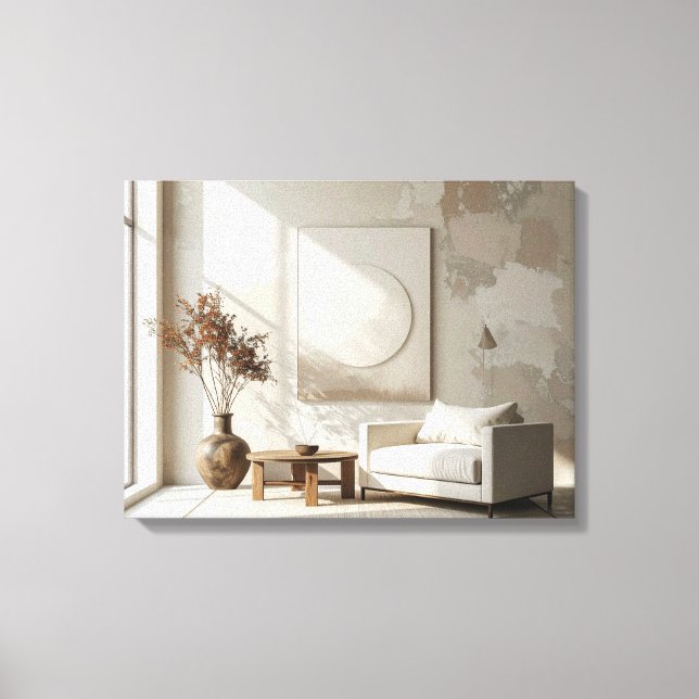 Lienzo Habitación minimalista (Anverso)