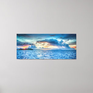 Lienzo Hablando de la capa marina de las nubes