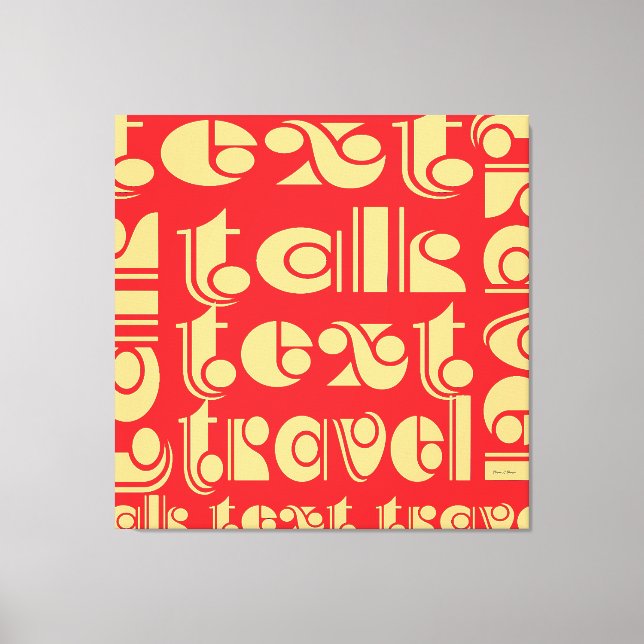 Lienzo Hablar Texto Viajar (Anverso)