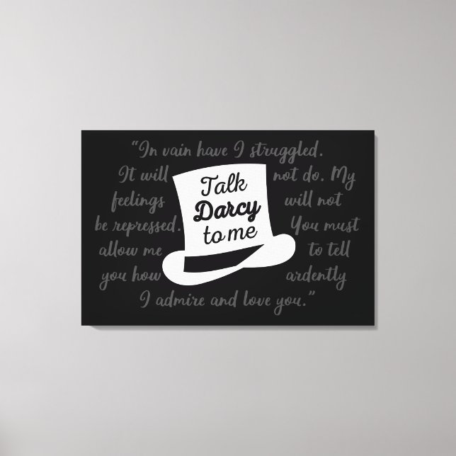 Lienzo Hable Darcy Conmigo (Anverso)