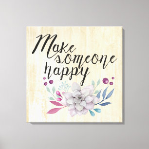 Lienzo Hacer a alguien feliz FLORES