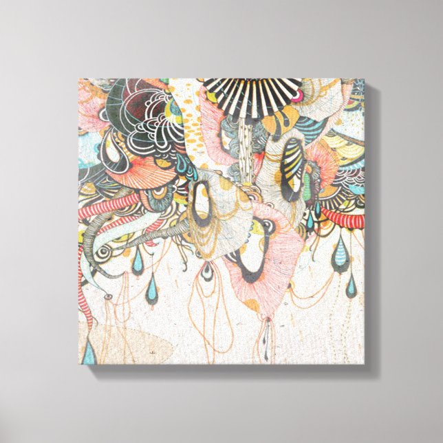 Lienzo Hacer garabatos en el lenguaje de la luz (Anverso)