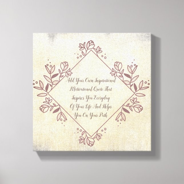 Lienzo Hacer su propia cita motivacional Personalizado (Anverso)