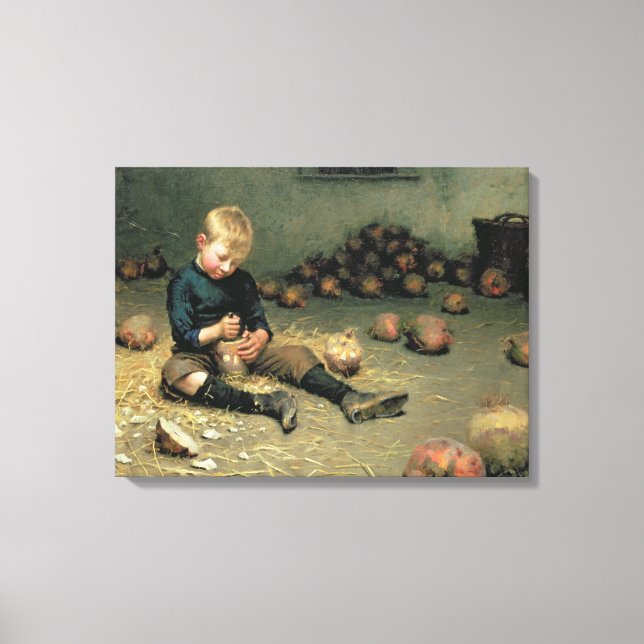 Lienzo Haciendo faroles (Anverso)