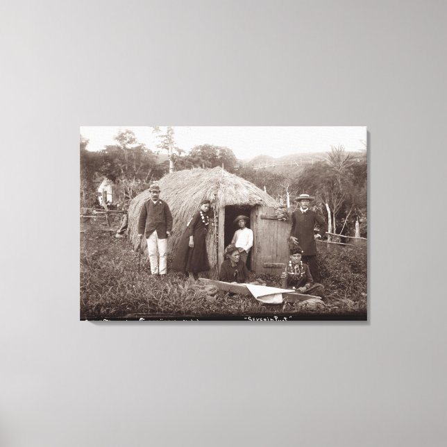 Lienzo Haciendo Tappa, una tela nativa, c.1875 (foto sepi (Anverso)