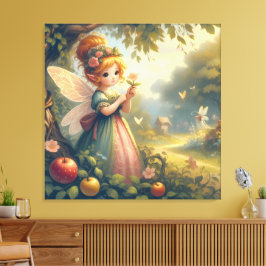 Lienzo Hada en el jardín
