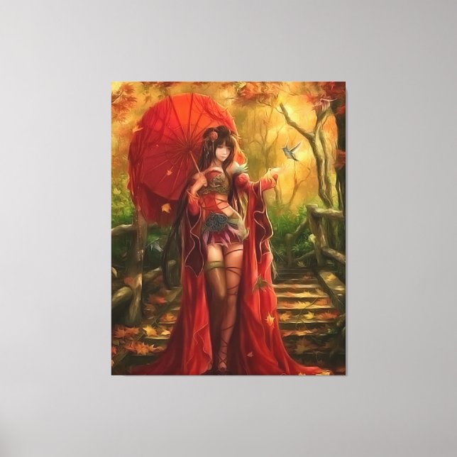 Lienzo Hadas rojas (Anverso)