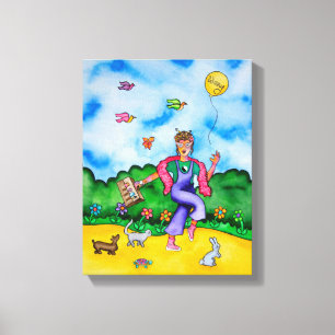 Lienzo Haga la hora por momentos felices de Rita Loyd