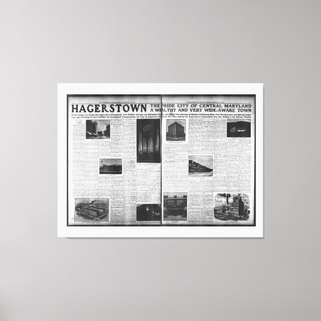 Lienzo Hagerstown en el Washington Herald 1912 (Anverso)
