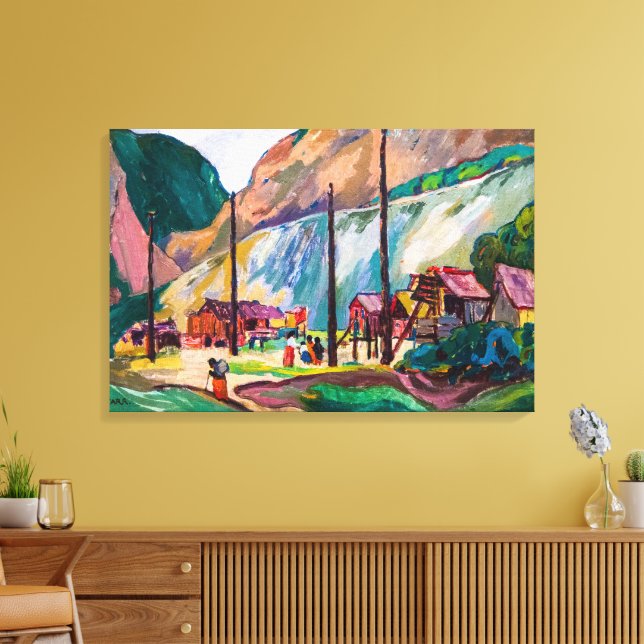 Lienzo Hagwilget | Emily Carr | (Insitu (Sala de estar))