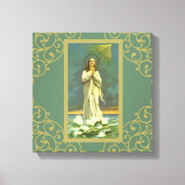 Lienzo Hail Mary Star of the Sea Ave Maris Rosary