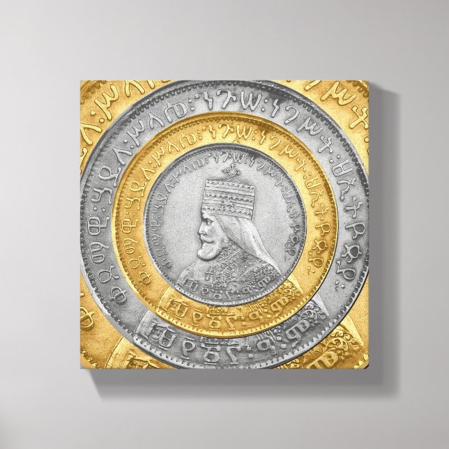 Lienzo Haile Selassie Jah Rastafari Reggae Rasta Roots  (Anverso)