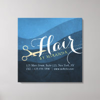 Hair Salon Hairstylist modernas tijeras azules y d