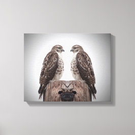 Lienzo Halcones en un post