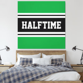 Lienzo HALFTIME Kelly Rayas de Carreras blanca verde