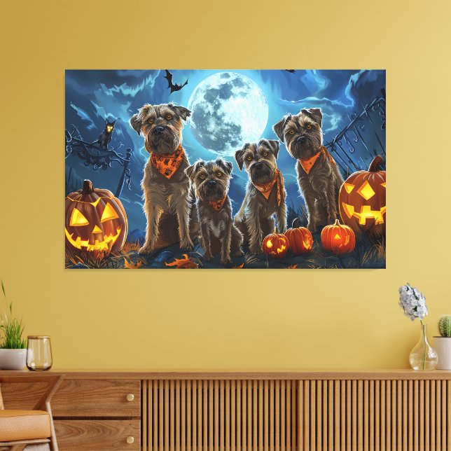 Lienzo Halloween de la Bahía de Chesapeake Terrier (Insitu (Sala de estar))