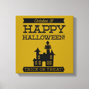 Lienzo Halloween de retro tipográfico