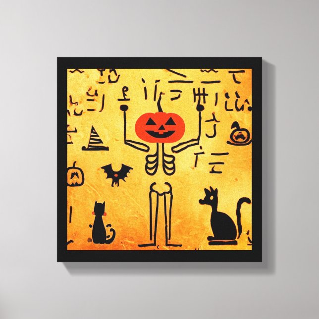 Lienzo Halloween egipcio 4 (Anverso)
