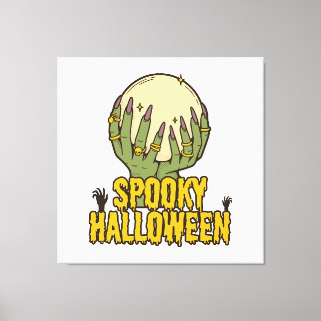 Lienzo Halloween espeluznante (Anverso)