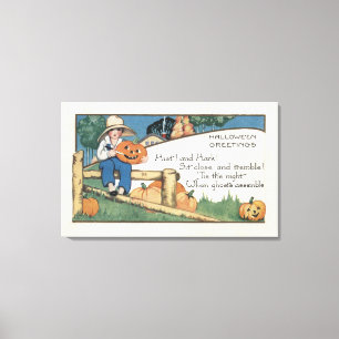 Lienzo Halloween GreetingHist y escucha