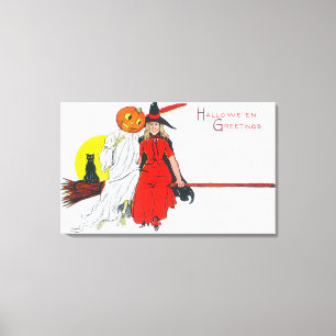 Lienzo Halloween Greetings Witch