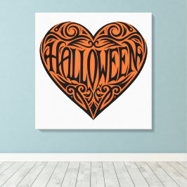 Lienzo Halloween Heart, Black Heart, Holiday