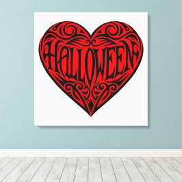 Lienzo Halloween Heart, Black Heart, Holiday
