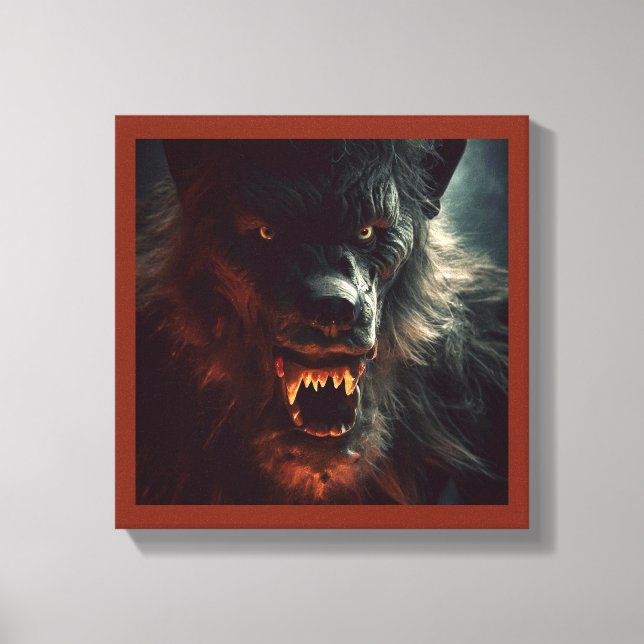 Lienzo Halloween - Hombre Lobo 3 (Anverso)