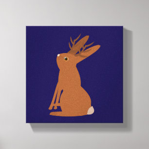 Lienzo Halloween Jackalope Trick o Trete