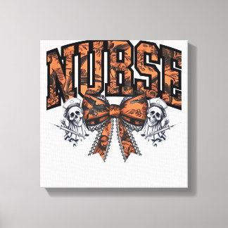 Lienzo Halloween Nurse Scary Coquette Bow Classic T-Shirt