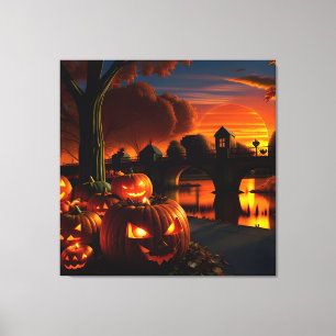 Lienzo Halloween Paisaje