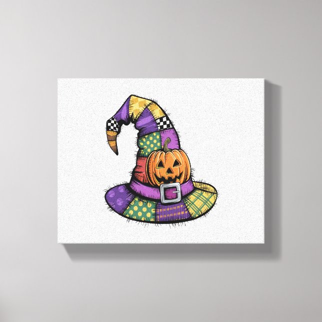 Lienzo Halloween Patchwork Witch Gorra Spooky (Anverso)
