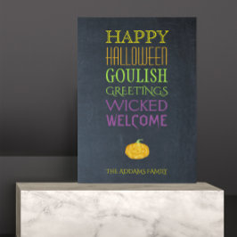 Lienzo Halloween Saludos Texto Canvas personalizadas