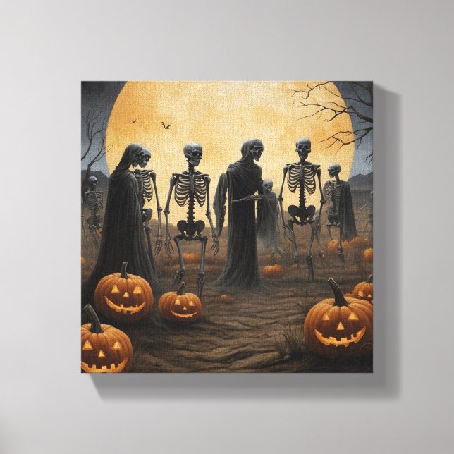 Lienzo Halloween Skeleton Parade Canvas (Anverso)