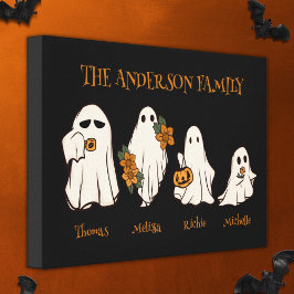 Lienzo Halloween Spooky Ghosts Familia Nombres personaliz