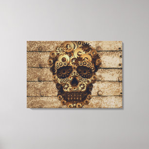 Lienzo Halloween Steampunk Skeleton Canvas Art