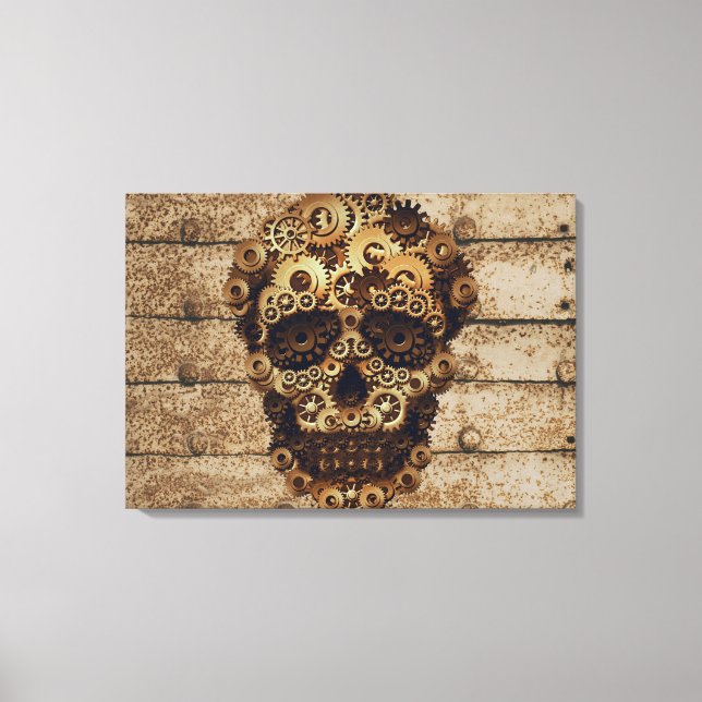 Lienzo Halloween Steampunk Skeleton Canvas Art (Anverso)