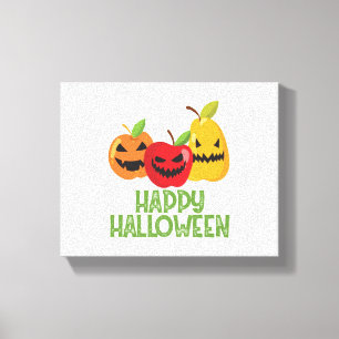 Lienzo Halloween Vegan Happy Halloween Calabaza Vegetaria